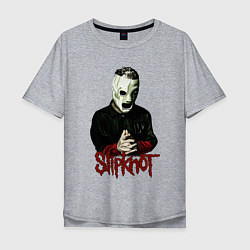 Футболка оверсайз мужская Slipknot mask, цвет: меланж