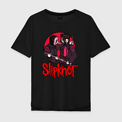 Футболка оверсайз мужская Slipknot rock, цвет: черный