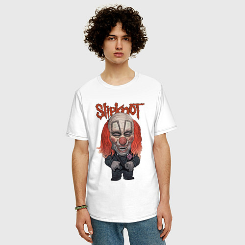 Мужская футболка оверсайз Slipknot art / Белый – фото 3