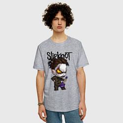 Футболка оверсайз мужская Slipknot - art, цвет: меланж — фото 2