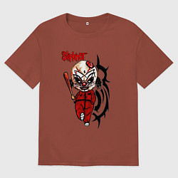 Футболка оверсайз мужская Slipknot fan, цвет: кирпичный