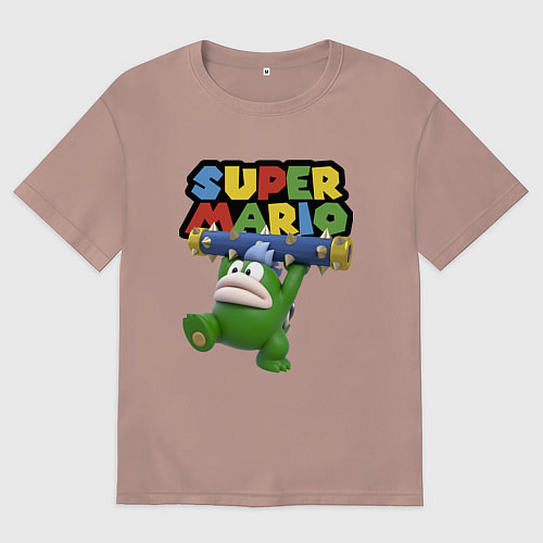 Мужская футболка оверсайз Super Mario - Spike - Character / Пыльно-розовый – фото 1