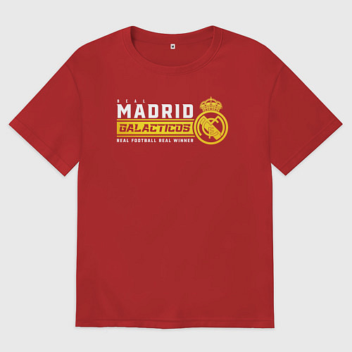 Мужская футболка оверсайз Real Madrid galacticos / Красный – фото 1