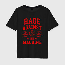 Футболка оверсайз мужская Rage Against the Machine красный, цвет: черный