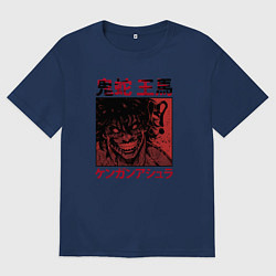 Футболка оверсайз мужская Ома Токита Кэнган Асура, цвет: тёмно-синий