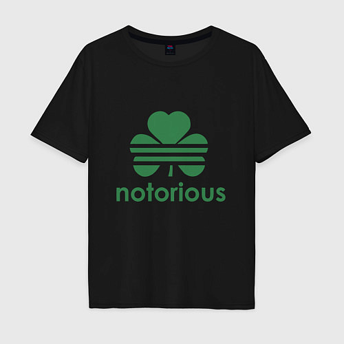 Мужская футболка оверсайз Notorious - Ireland / Черный – фото 1