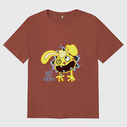 Футболка оверсайз мужская Cuddles, цвет: кирпичный