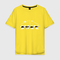 Футболка оверсайз мужская Walking beetles, цвет: желтый