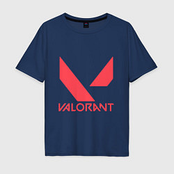 Футболка оверсайз мужская Valorant - logo, цвет: тёмно-синий