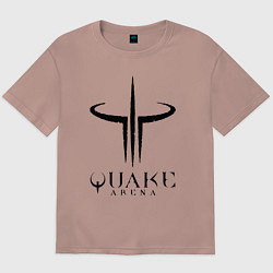 Футболка оверсайз мужская Quake III arena, цвет: пыльно-розовый