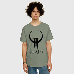 Футболка оверсайз мужская Quake II logo, цвет: авокадо — фото 2