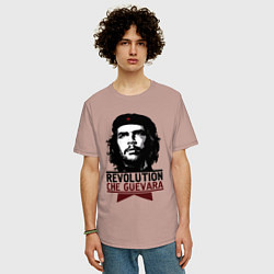 Футболка оверсайз мужская Revolution hero, цвет: пыльно-розовый — фото 2