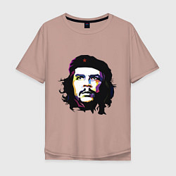 Футболка оверсайз мужская Coloured Che, цвет: пыльно-розовый
