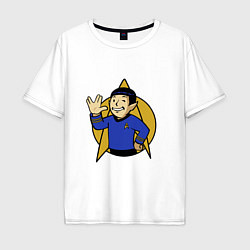 Футболка оверсайз мужская Spoke - vault boy, цвет: белый