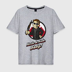 Футболка оверсайз мужская Vault boy - terminator, цвет: меланж
