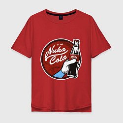 Футболка оверсайз мужская Nuka cola sticker, цвет: красный