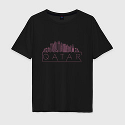 Футболка оверсайз мужская Qatar city, цвет: черный