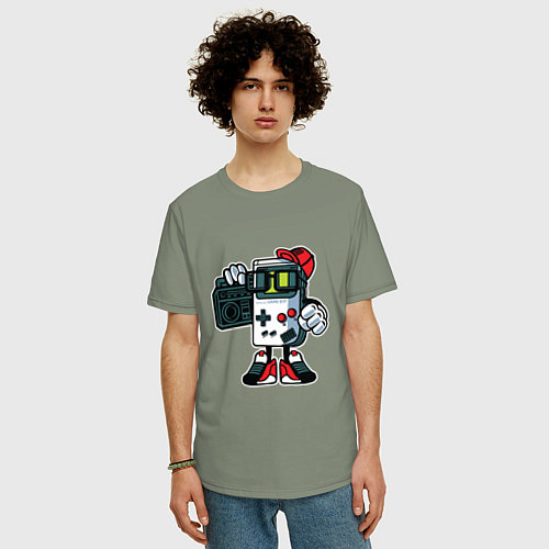 Мужская футболка оверсайз Nintendo - game boy / Авокадо – фото 3