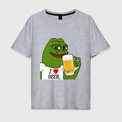 Футболка оверсайз мужская Drink Pepe, цвет: меланж