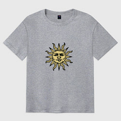 Футболка оверсайз мужская Dark Souls - воины солнца, цвет: меланж