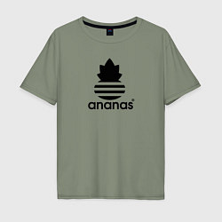 Футболка оверсайз мужская Ananas - Adidas, цвет: авокадо