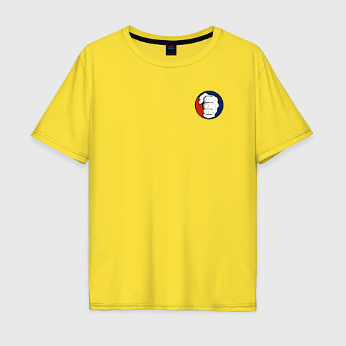Мужская футболка оверсайз Значок боевых искусств / Желтый – фото 1