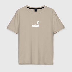 Футболка оверсайз мужская Minimal goose, цвет: миндальный