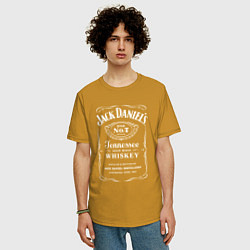 Футболка оверсайз мужская Jack Daniels, цвет: горчичный — фото 2