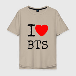 Мужская футболка оверсайз I love BTS