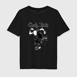 Футболка оверсайз мужская Circle Jerks панк рок группа, цвет: черный