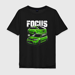 Футболка оверсайз мужская Ford Focus art, цвет: черный