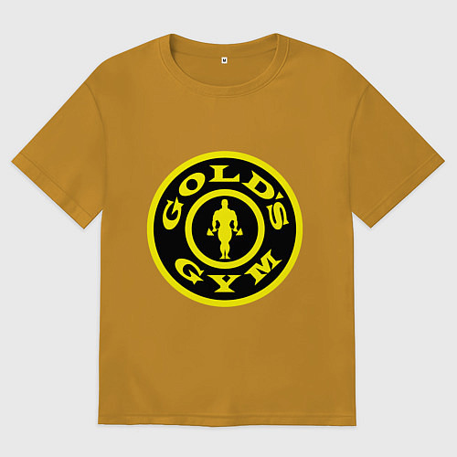 Мужская футболка оверсайз Golds GYM / Горчичный – фото 1