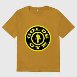 Футболка оверсайз мужская Golds GYM, цвет: горчичный