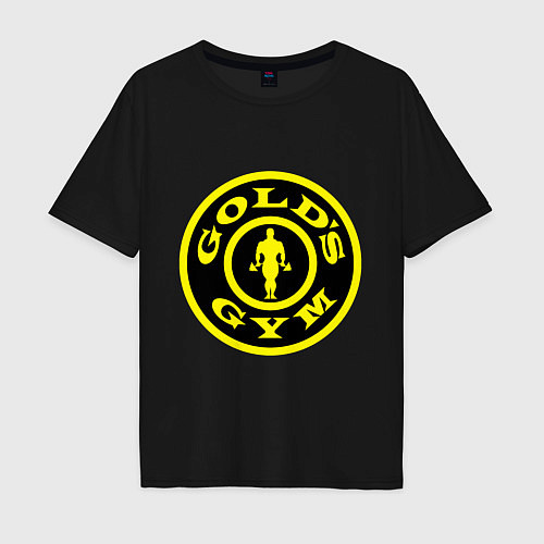 Мужская футболка оверсайз Golds GYM / Черный – фото 1