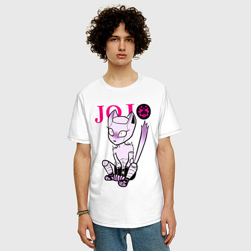 Мужская футболка оверсайз Killer Queen - joke / Белый – фото 3