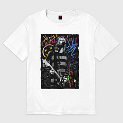 Футболка оверсайз мужская Nirvana teen spirit, цвет: белый