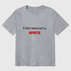 Футболка оверсайз мужская Собственность юриста, цвет: меланж