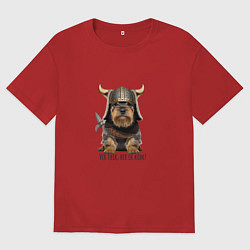 Мужская футболка оверсайз Собака Ver thik, her ek kom