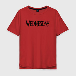 Футболка оверсайз мужская Logo black Wednesday, цвет: красный
