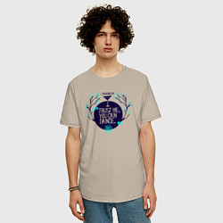 Футболка оверсайз мужская Текила - благодаря ей ты сможешь танцевать, цвет: миндальный — фото 2