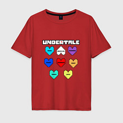 Мужская футболка оверсайз Undertale - души 8 людей