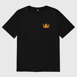 Футболка оверсайз мужская Моя королева - король, цвет: черный