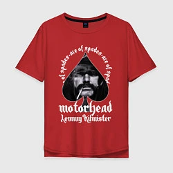 Футболка оверсайз мужская Lemmy Motorhead, цвет: красный