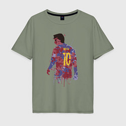 Футболка оверсайз мужская Color Messi, цвет: авокадо