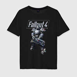 Футболка оверсайз мужская Fallout 4 - Ultracite Power Armor, цвет: черный