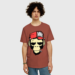 Футболка оверсайз мужская Monkey Swag, цвет: кирпичный — фото 2