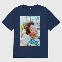 Футболка оверсайз мужская Handsome Namjoon, цвет: тёмно-синий