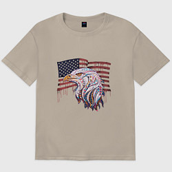Футболка оверсайз мужская American eagle, цвет: миндальный