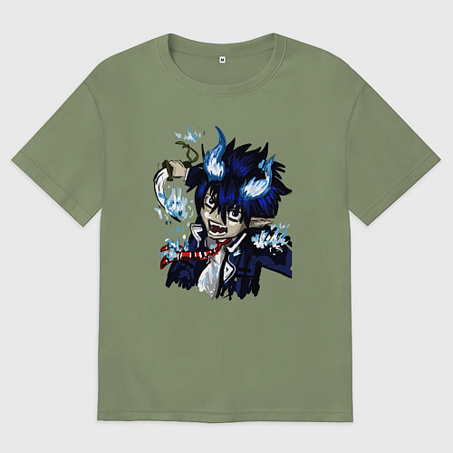 Мужская футболка оверсайз Яростный Рин / Авокадо – фото 1