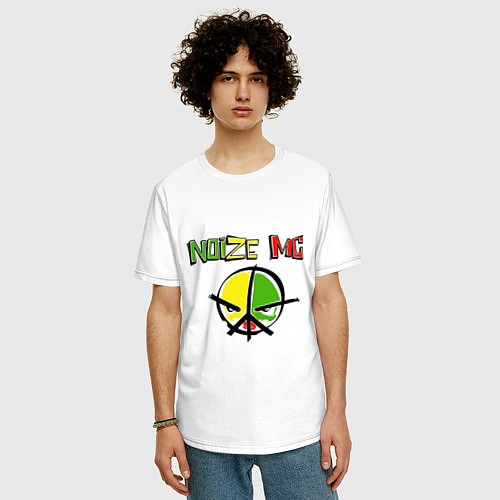 Мужская футболка оверсайз Noize MC rap / Белый – фото 3